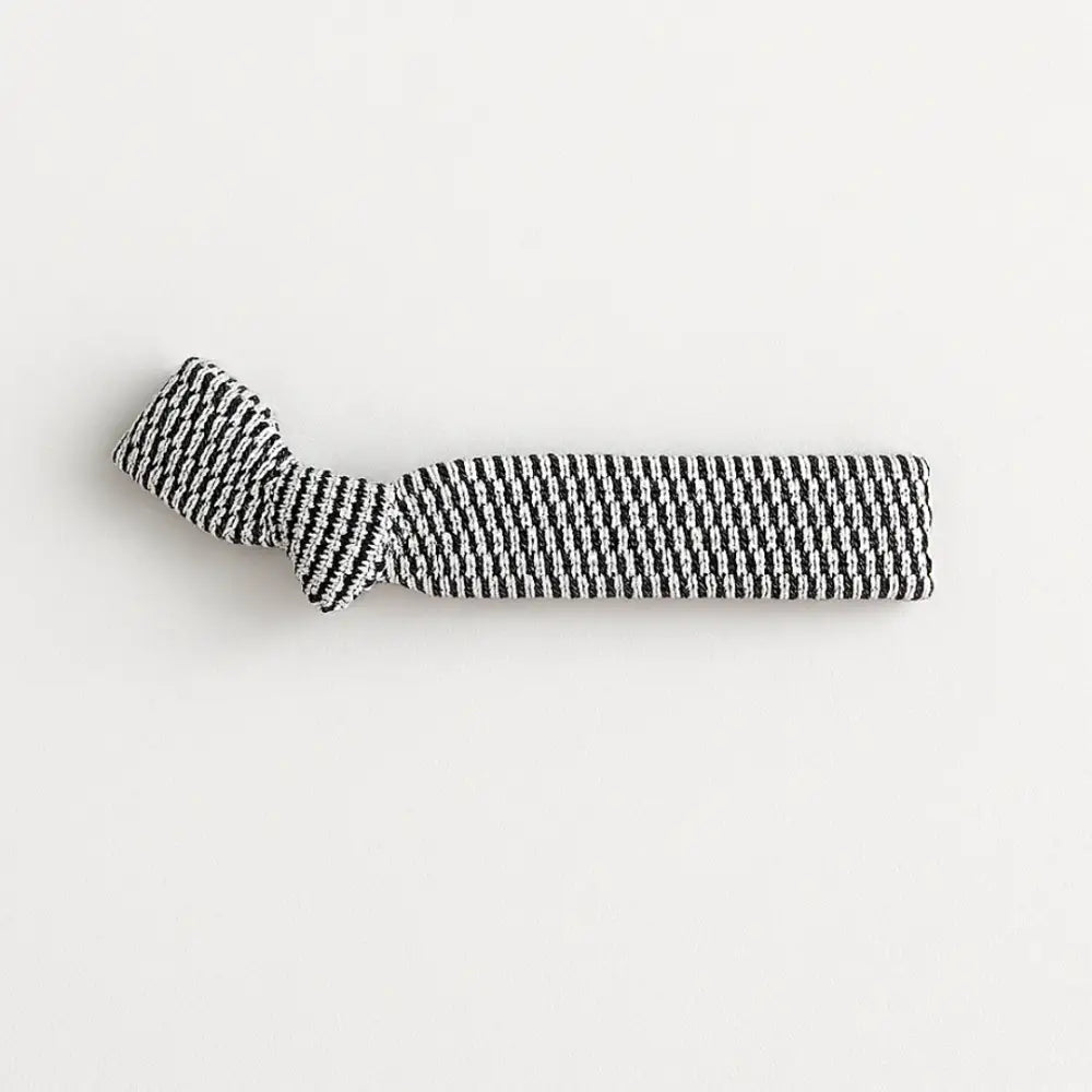 Elastique cheveux homme - Zig zag pm / Noir et blanc