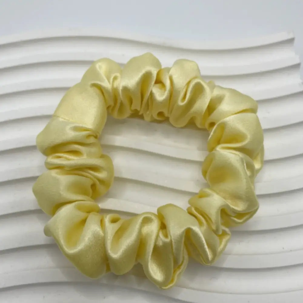 Elastique cheveux soie - Jaune