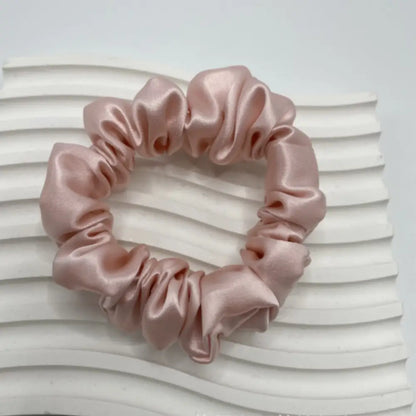 Elastique cheveux soie - Rose poudré