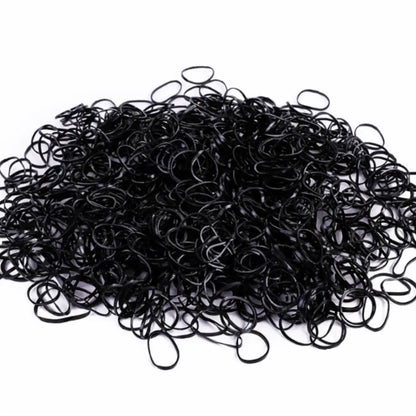 Elastique noir cheveux - 500 pièces / Noir