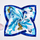 Foulard carré de soie - Bleu papillon / 50 * 50 cm