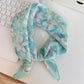 Foulard en coton - Floreaux / Vert