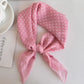 Foulard en coton - Pois / Rose
