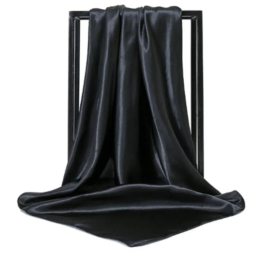 Foulard en soie femme - Noir / 90 - 90 cm