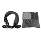 Foulard en soie luxe - Noir et blanc / 53 * 53 cm