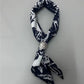 Foulard femme noir - Noir + boucle indienne