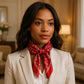 Foulard femme rouge - 70 * 70 cm