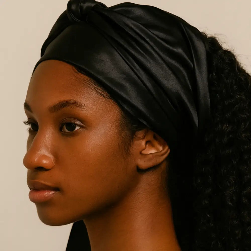 Foulard noir - 90 - 90 cm