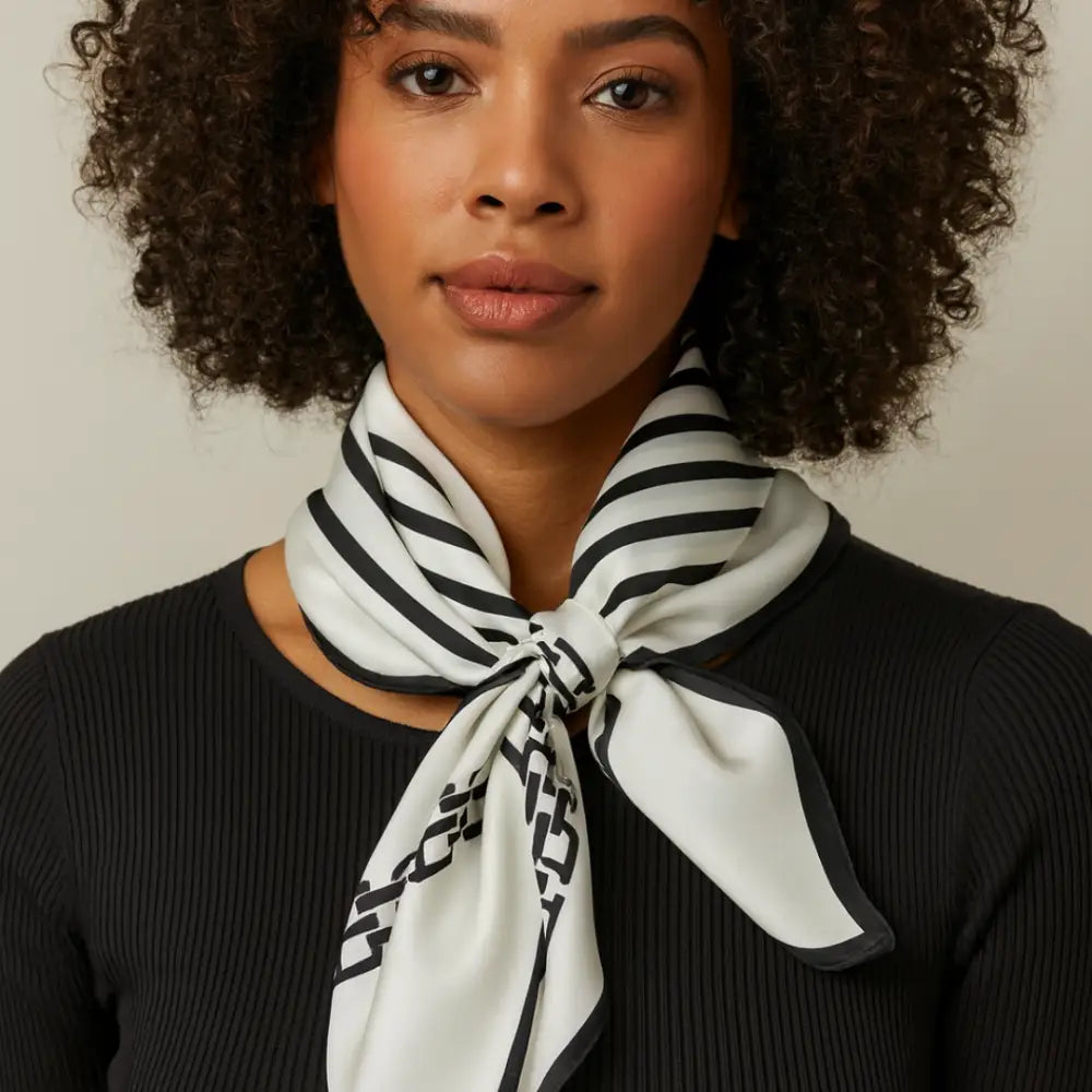 Foulard noir et blanc