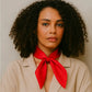 Foulard rouge en soie - 70 * 70 cm
