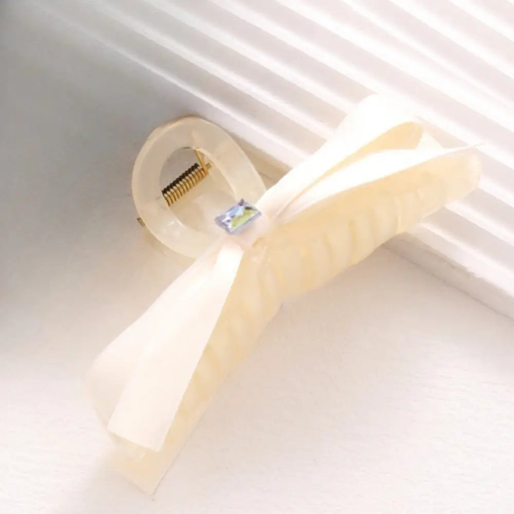 Grande barrette cheveux épais - Beige