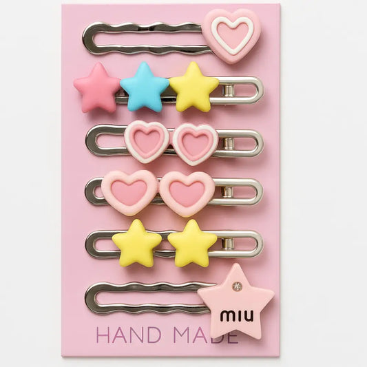 Jolie barrette cheveux - Multicolore / Etoile