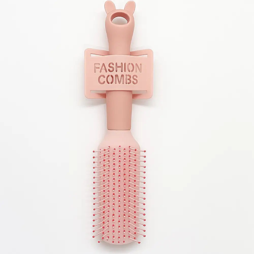 Peigne boucle - Sans dent derrière / Rose / 20 cm