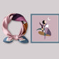 Petit foulard femme - Homme + demi-lune