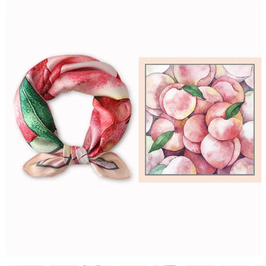Petit foulard femme - Pêche