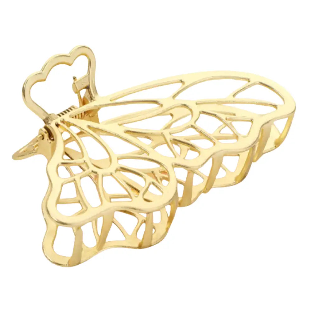 Pince a cheveux doré