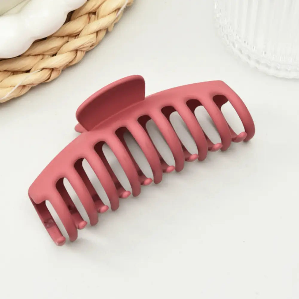 Pince cheveux epais - Ovale / Rose rouge
