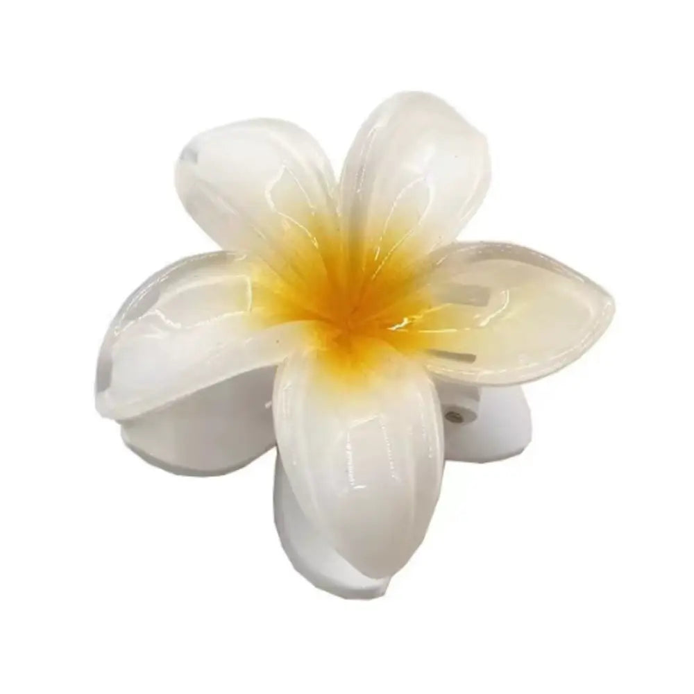 Pince fleur cheveux - Blanc