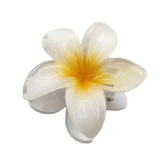 Pince fleur cheveux - Blanc