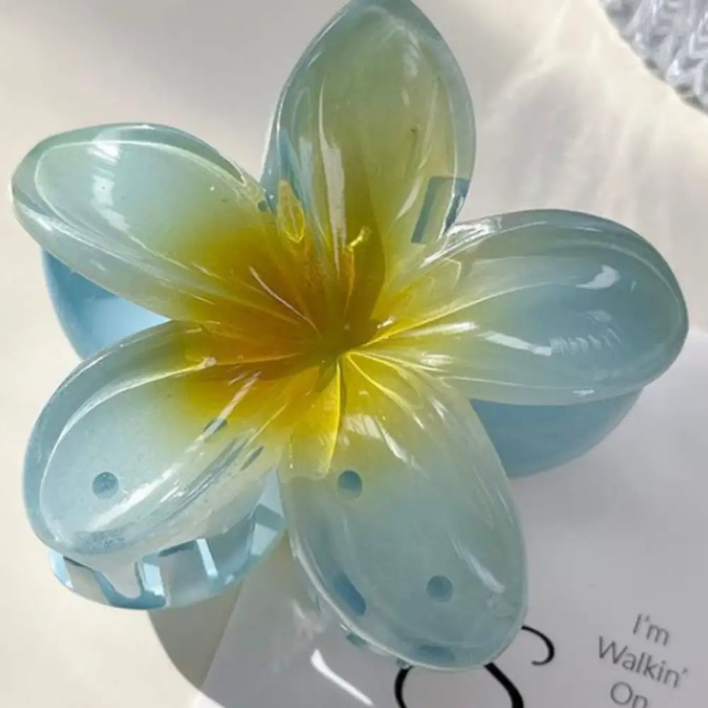 Pince fleur cheveux - Bleu
