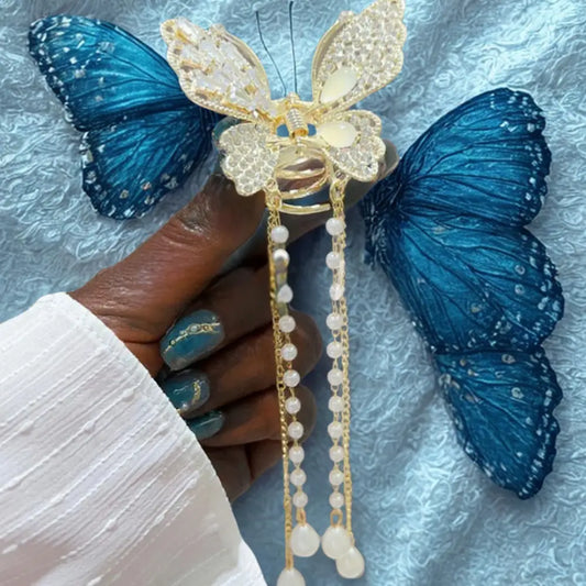 Pince papillon cheveux - Cristal de zircon