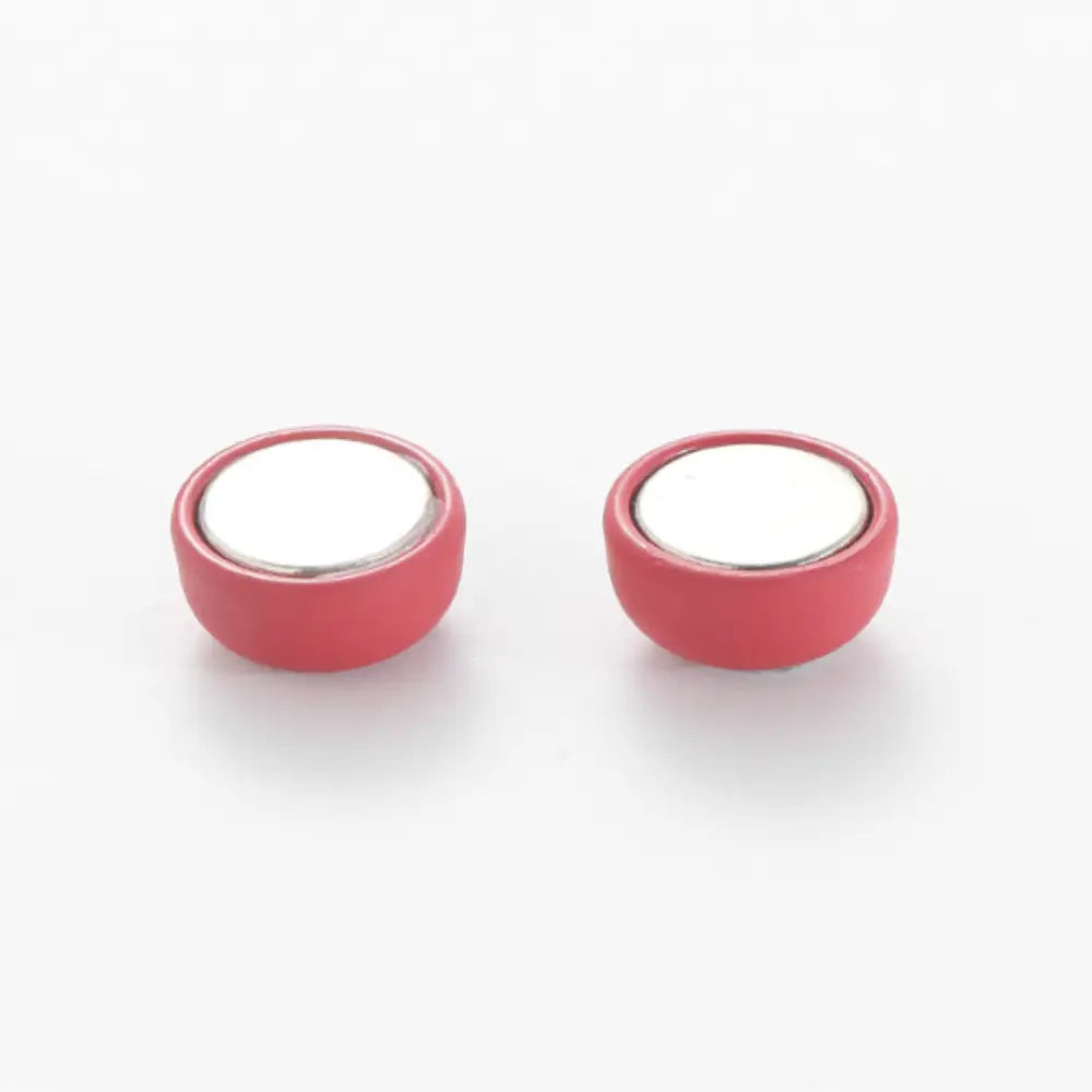 Pince pour foulard - Rond / Rose rouge