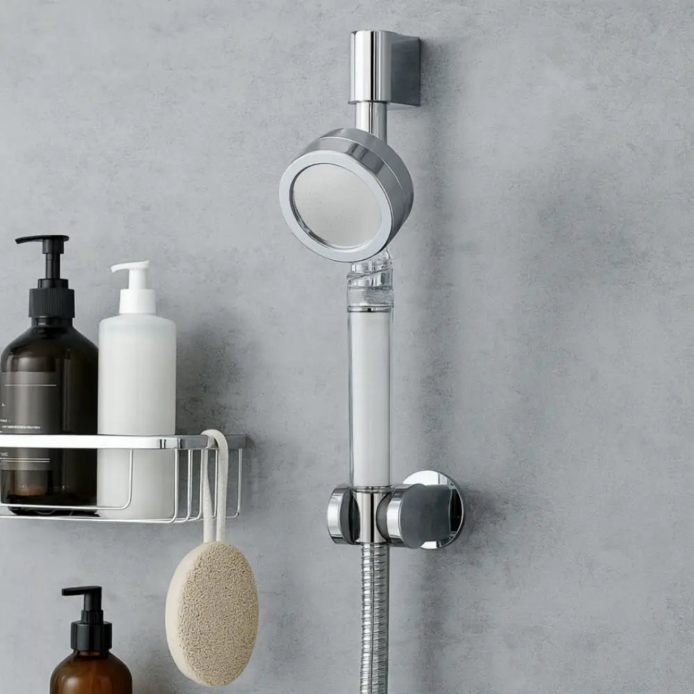 Pommeau de douche anti calcaire cheveux - Argenté