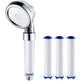 pommeau de douche anti perte de cheveux - Transparent + blanc