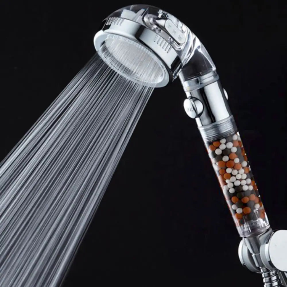 pommeau de douche anti perte de cheveux - Transparent + blanc