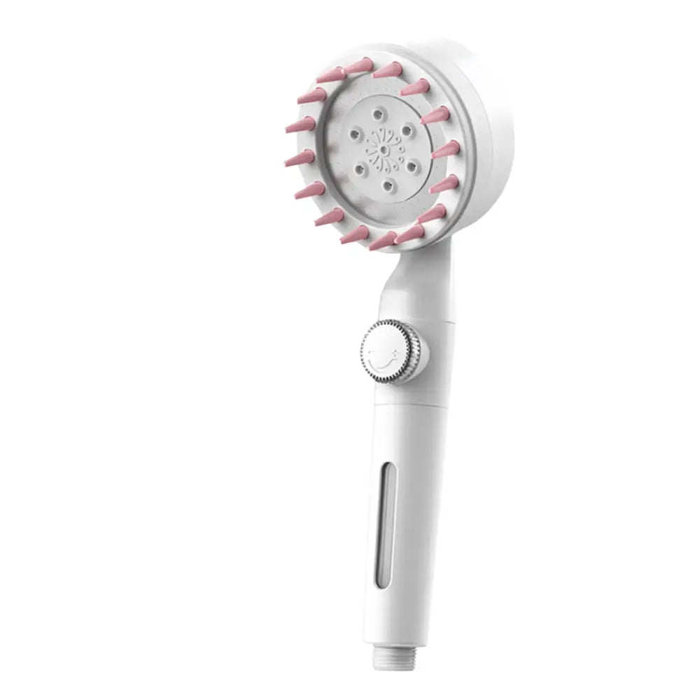 Pommeau de douche cheveux - Blanc + rose