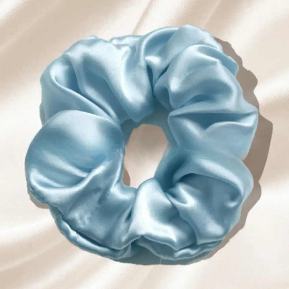 Scrunch cheveux bouclés - Bleu ciel