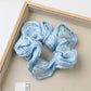 Scrunchie en satin - Bleu