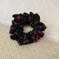 Scrunchie floral - Noir