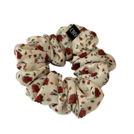 Scrunchie floral - Riz brisé