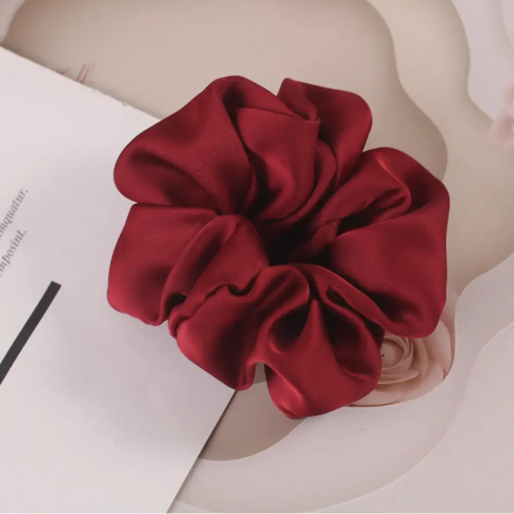 Scrunchies en soie - Rouge