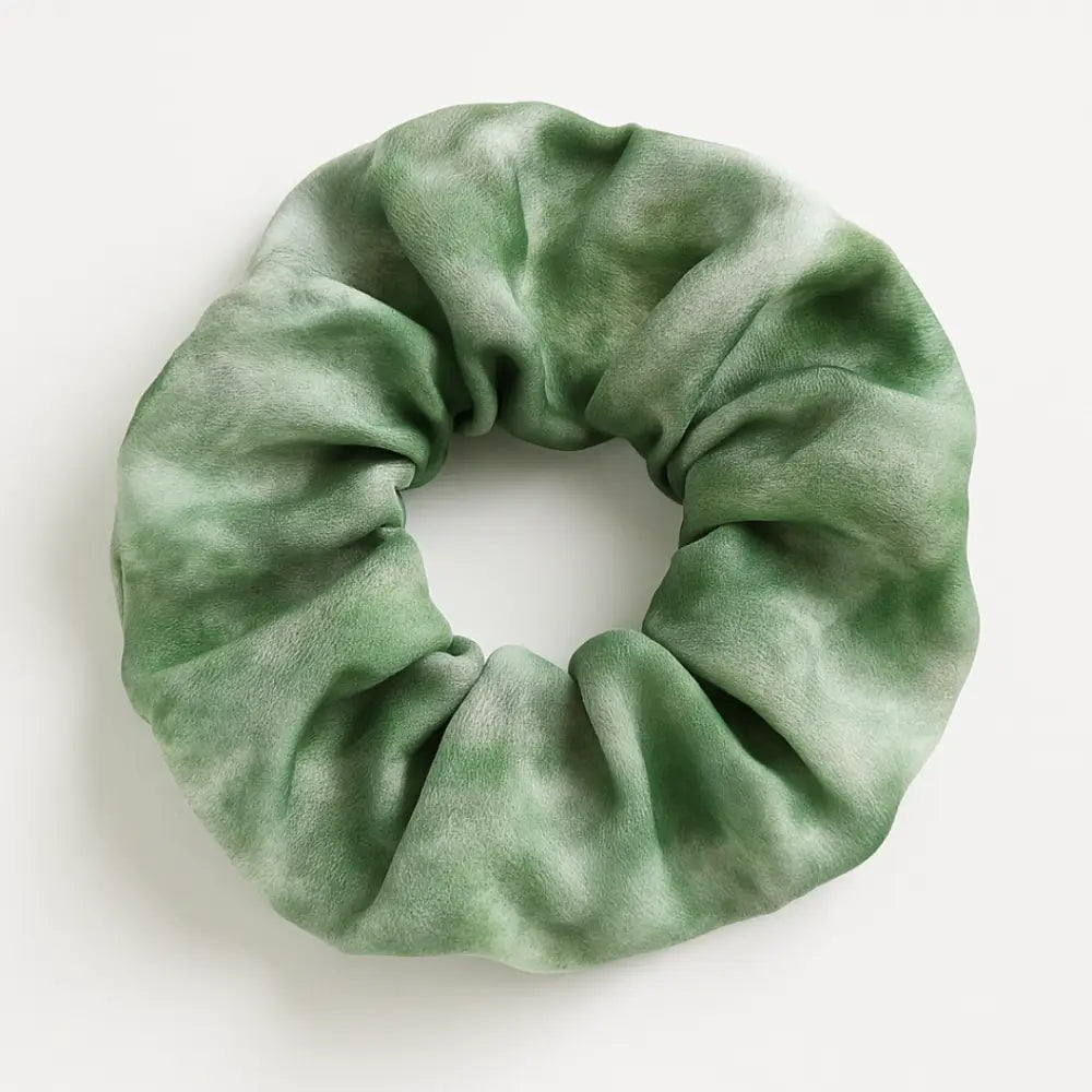 Scrunchies large - Vert étoilé / 12 cm