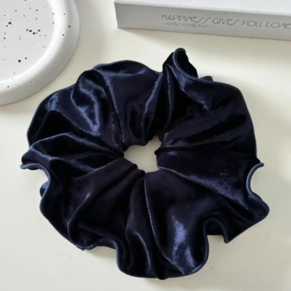 Scrunchies velours - Bleu marine