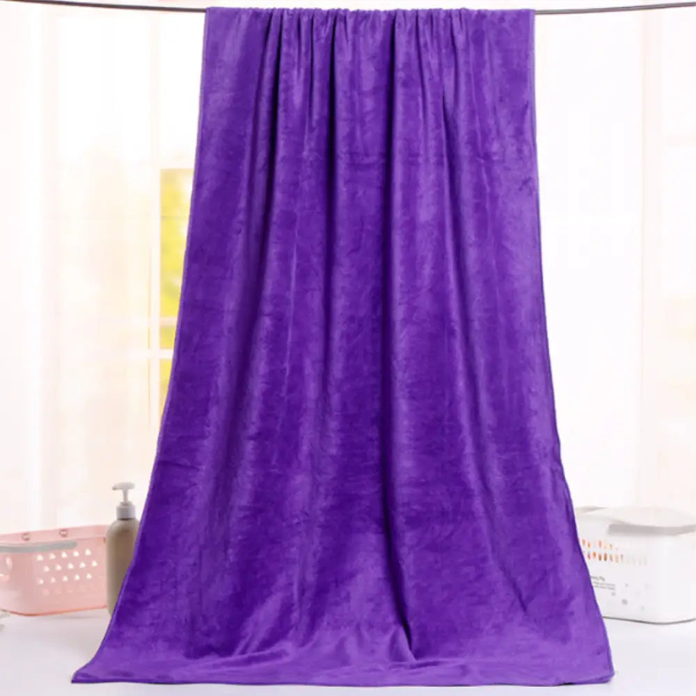 Serviette microfibre 200x100 - Violet foncé