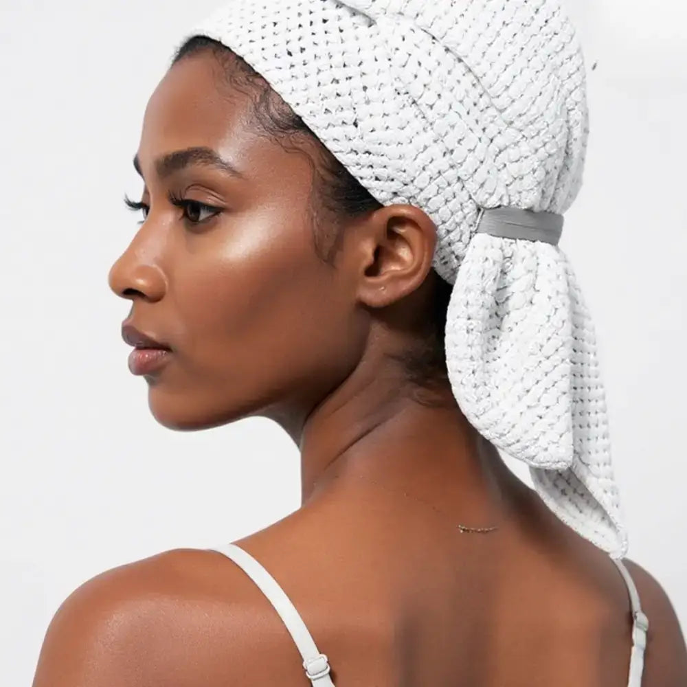 Serviette microfibre cheveux longs - Blanc / 60 * 100 cm