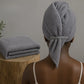 Serviette microfibre cheveux longs - Gris / 60 * 100 cm