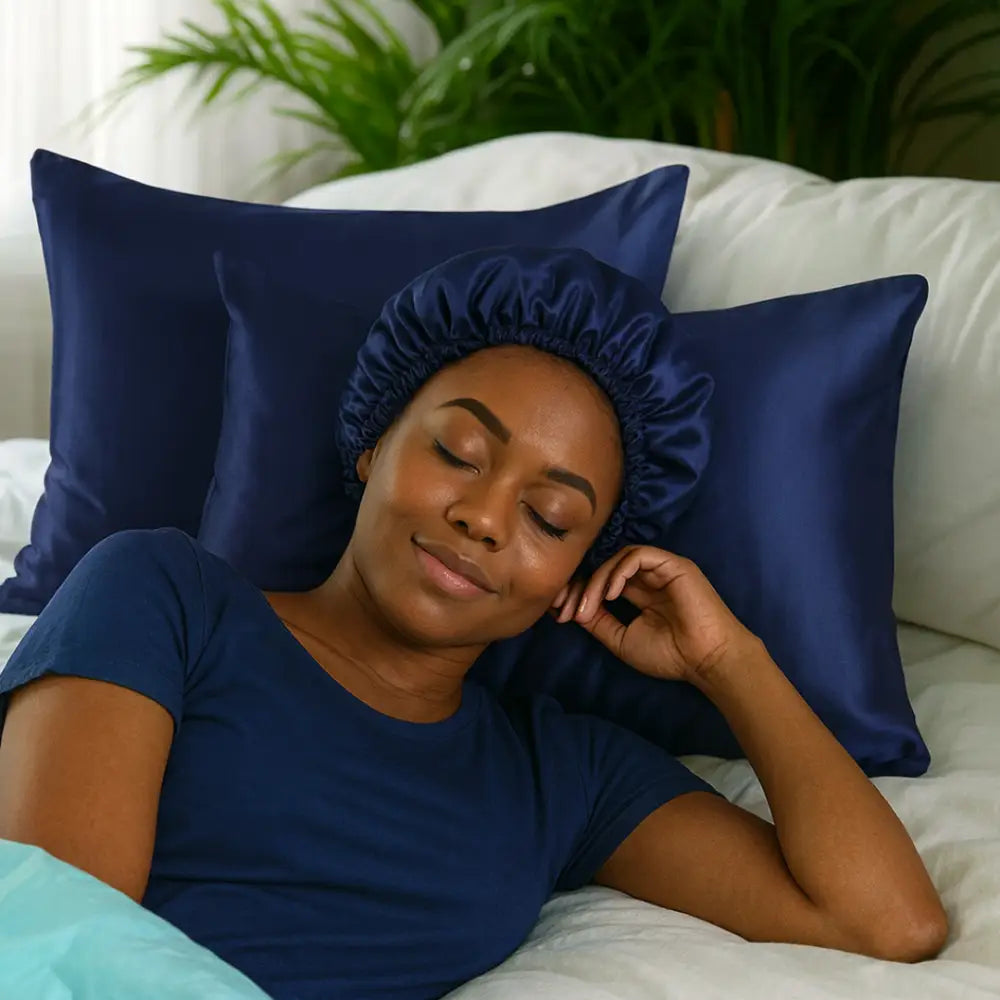 Taie d’oreiller bleu nuit