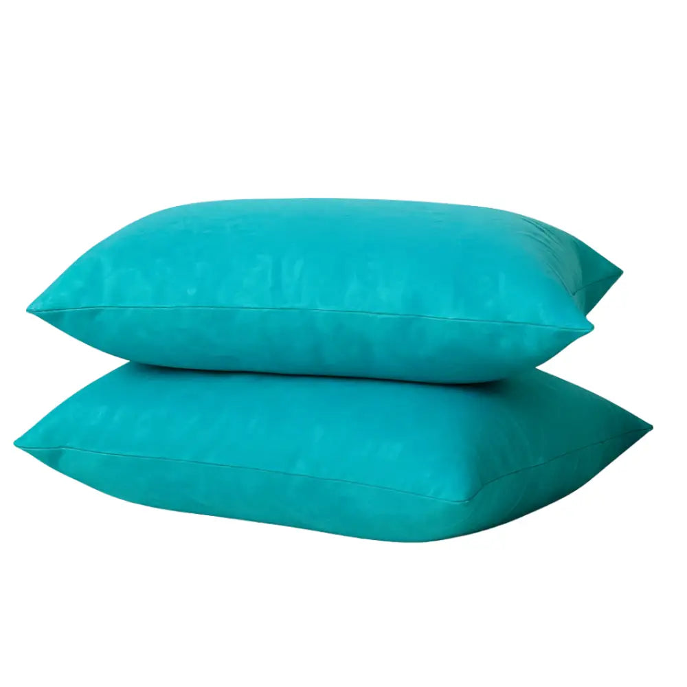 Taie d’oreiller bleu turquoise