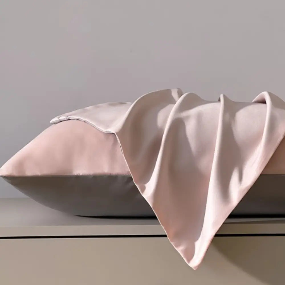 Taie d’oreiller cheveux bouclés - Rose + gris argenté