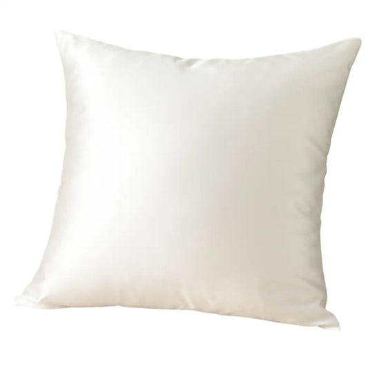 Taie d’oreiller en soie carré blanc - 50 - 50 cm