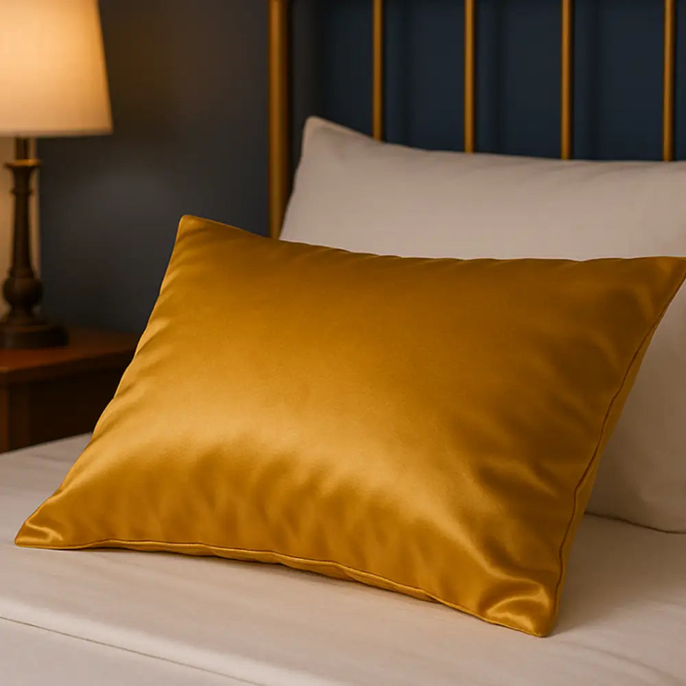 Taie d’oreiller jaune moutarde - 50 - 76 cm