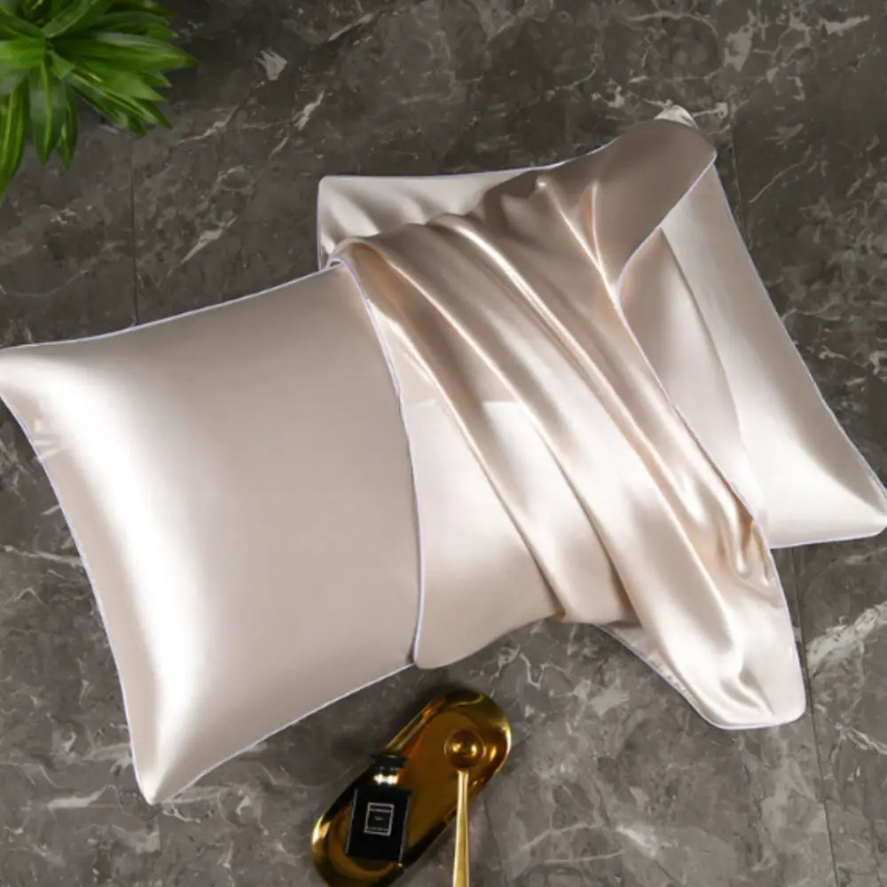 Taie d’oreiller satin 50x70 - Abricot au lait