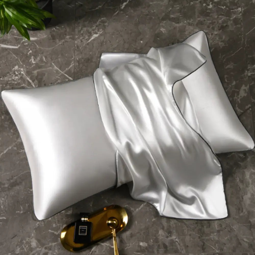 Taie d’oreiller satin 50x70 - Blanc