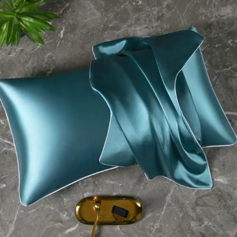 Taie d’oreiller satin 50x70 - Bleu clair de lune