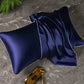 Taie d’oreiller satin 50x70 - Bleu marine