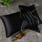 Taie d’oreiller satin 50x70 - Noir